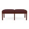 Lesro Lenox Wood 2 Seat Bench Wood Frame, Mahogany, RF Nebbiolo Upholstery LW2001 - alternate 1